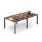 Conference Table with Metal Frame, Cable Grommets and Adjustable Feet